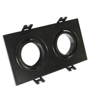 Anneau Cadre Double GU10 LED Orientable Noir