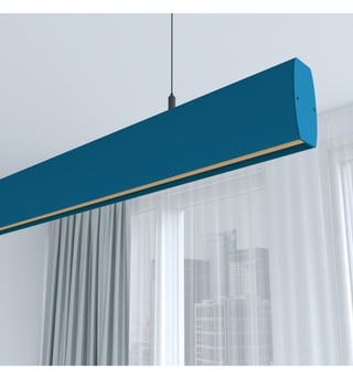Suspension LED Linéaire RICHARD Bleu Azur 0.5m-2m