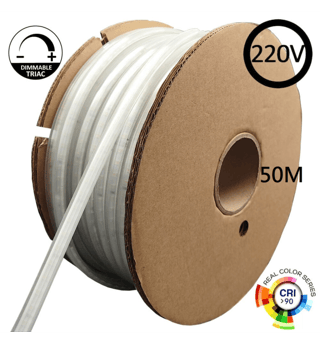 220V câble redr. 800lm 8W/m CRI90 IP65