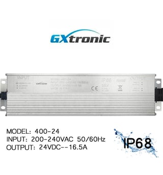 Alimentation Étanche 24V 400W IP68 GXtronic 2 Sorties