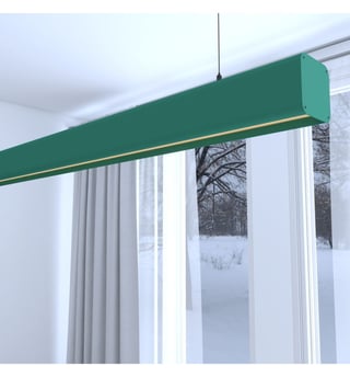 Suspension LED ANTOINE Linéaire Vert Patiné 0,5-2m