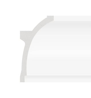 Profil en polystyrène - Ellipse - pour bande LED - 2 m