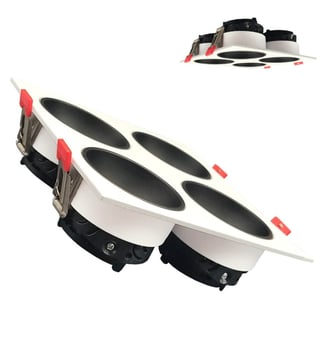 Cadre basculant quadruple Oculus GU10/MR16 blanc