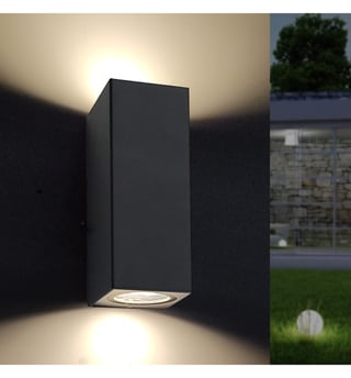 Applique Murale LED Extérieure IP65 GU10 x2 Haut Bas