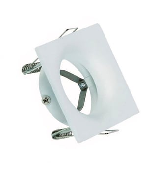 Anneau Encastrement Carré Orientable GU10 MR16 Blanc