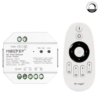 Pack Régulateur TRIAC 220V RF + Télécommande / 2,4GHz