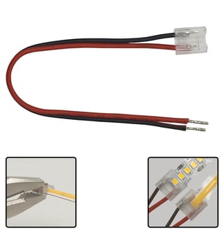 Connecteur LED COB SMD 8-10mm transparent IP20
