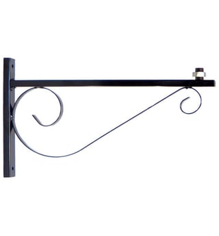 Support mural et colonne modèle Forja 60cm Noir brillant