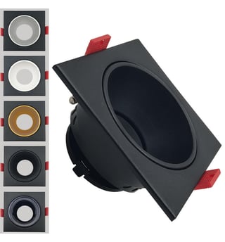 Cadre Carré Basculant GU10 MR16 Noir