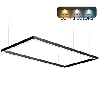 Lampe LED POLARIS rectangulaire 220W 180x150cm 3CCT