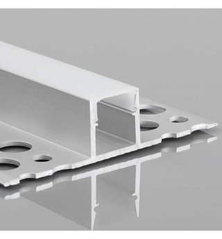 Profilé LED encastré plâtre aluminium 2m