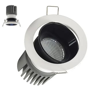 Encastré LED 15W Orientable Blanc Noir CRI92 UGR13