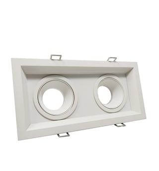 Cadre Double Réglable GU10 MR16 Blanc