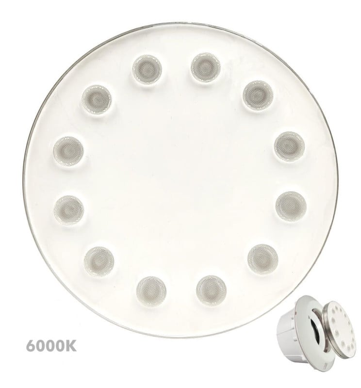 LED Piscine PAR56 36W 6000K IP68 DC12V INOX 316 - Image 1