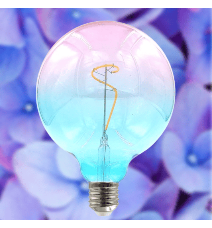 Ampoule LED filament ORCHIDEA 4W E27 G125 Ambre - Image 1