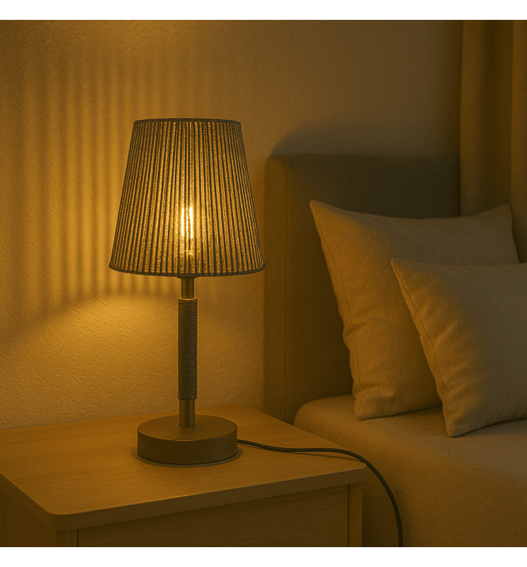Lampe de Table KALIX Chevet Abat-jour E27 Écologique - Image 1