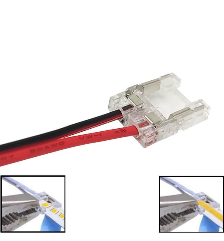 Connecteur LED COB SMD 10mm transparent IP20 - Image 1