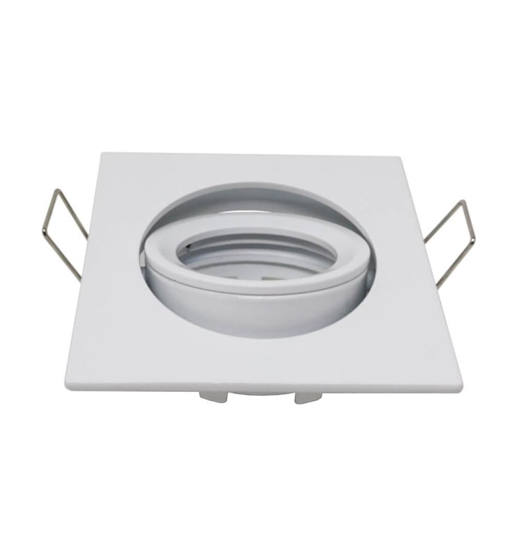Anneau d'encastrement réglable Carré pour LED GU10 MR16 -84mm - Aluminium - Image 1