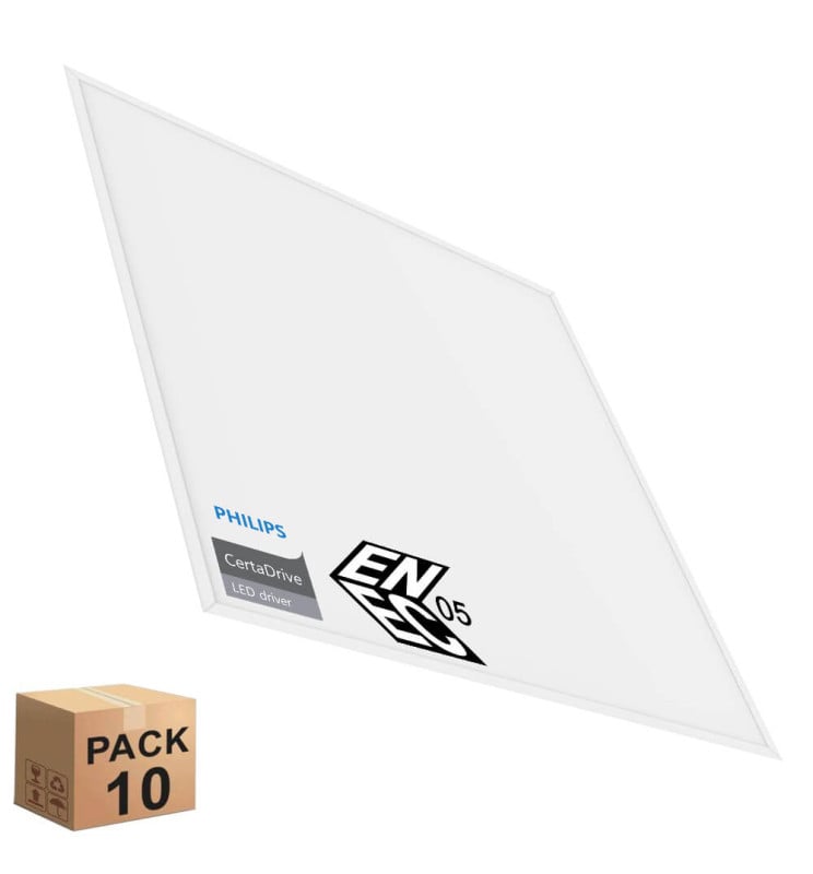 Pack 10 Dalles LED 60x60 40W Philips 4000Lm - Image 1