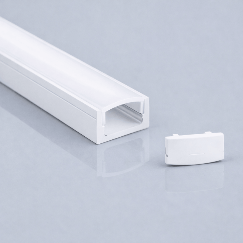 Profilé alu U saillie 2m diffuseur opale + accessoires - Image 1