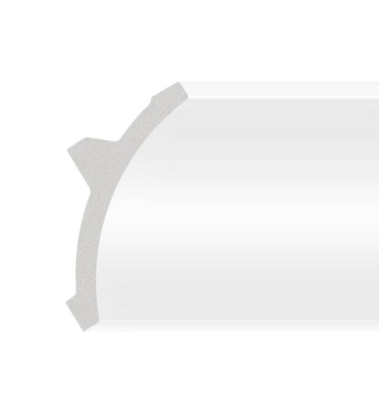 Moulure polystyrène ellipse moderne LED 2m - Image 1