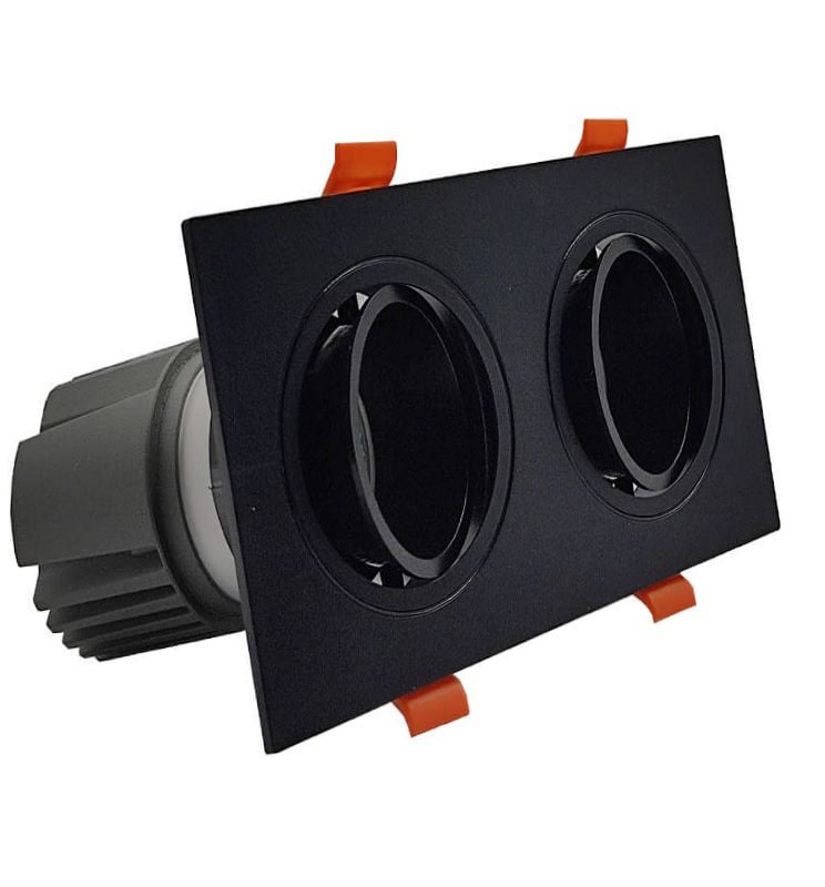 Downlight LED 30W Double Orientable Noir CRI92 UGR13 - Image 1
