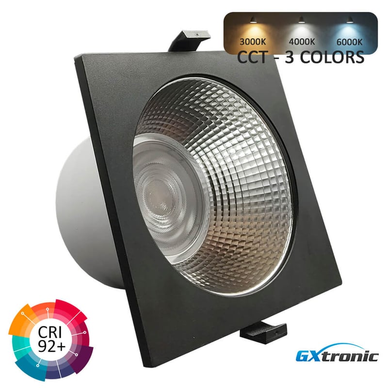 Spot LED Carré 30W GXtronic 3CCT IP65 Ø145 - Image 1