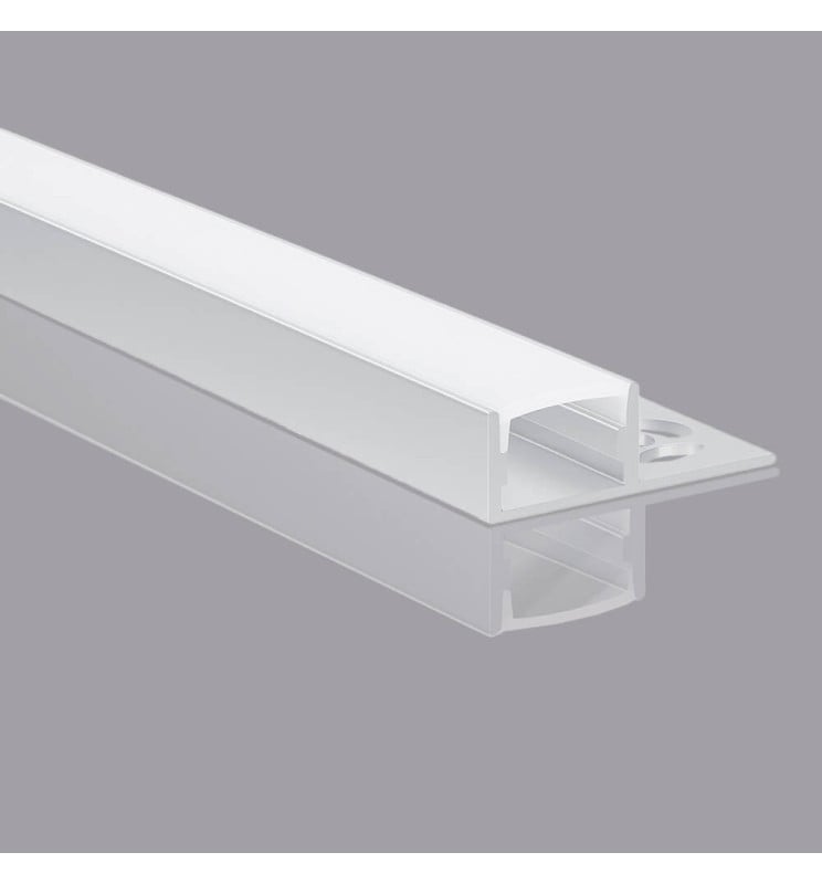 Profilé alu encastré plâtre 2m une ailette LED - Image 1