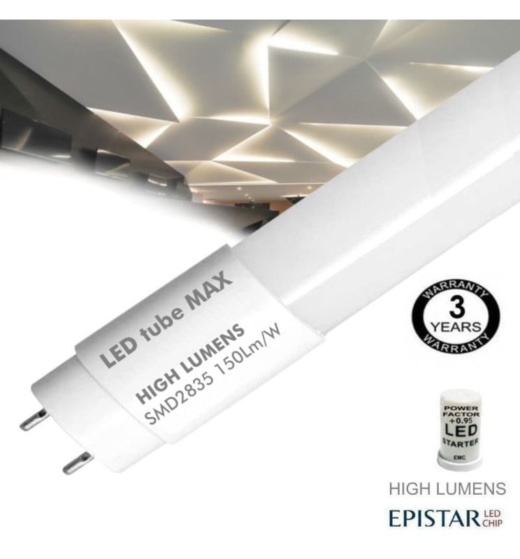 Tube LED 12W Cristal Pro 300° - 90cm - Image 1