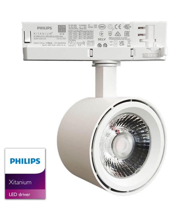 Spot LED 40W - 38W - 36W ODENSE Blanc PHILIPS Driver rail TRIPHASÉ - CRI+92 - Image 1