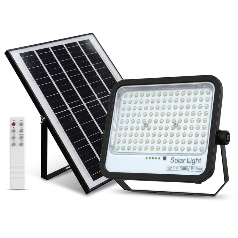 Projecteur Solaire LED 200W EcoLux 3CCT Télécommande IP65 - Image 1
