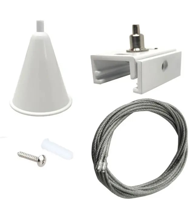 Kit suspension pour rail triphasé 140 cm - Image 1
