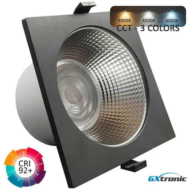 Spot LED Carré 60W 3CCT IP65 IRC92 Ø205mm - Image 1