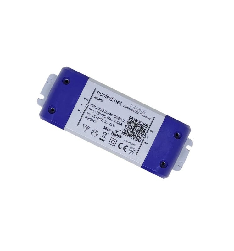Alimentation PROFESSIONNELLE 12V 20W - ECOLED - IP20 - TÜV - Image 1