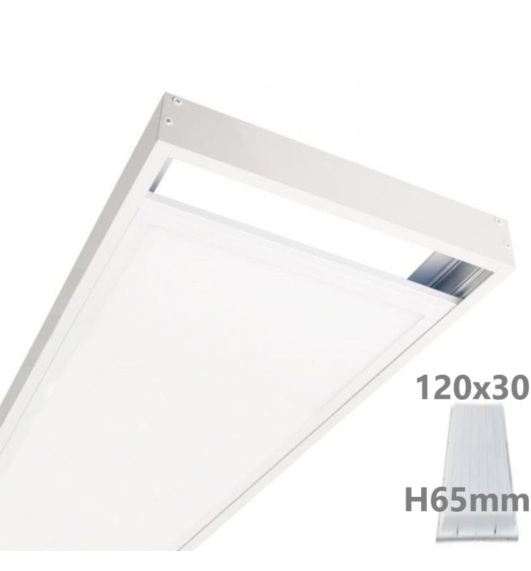 Kit montage surface panneau LED 120x30 H65mm - Image 1