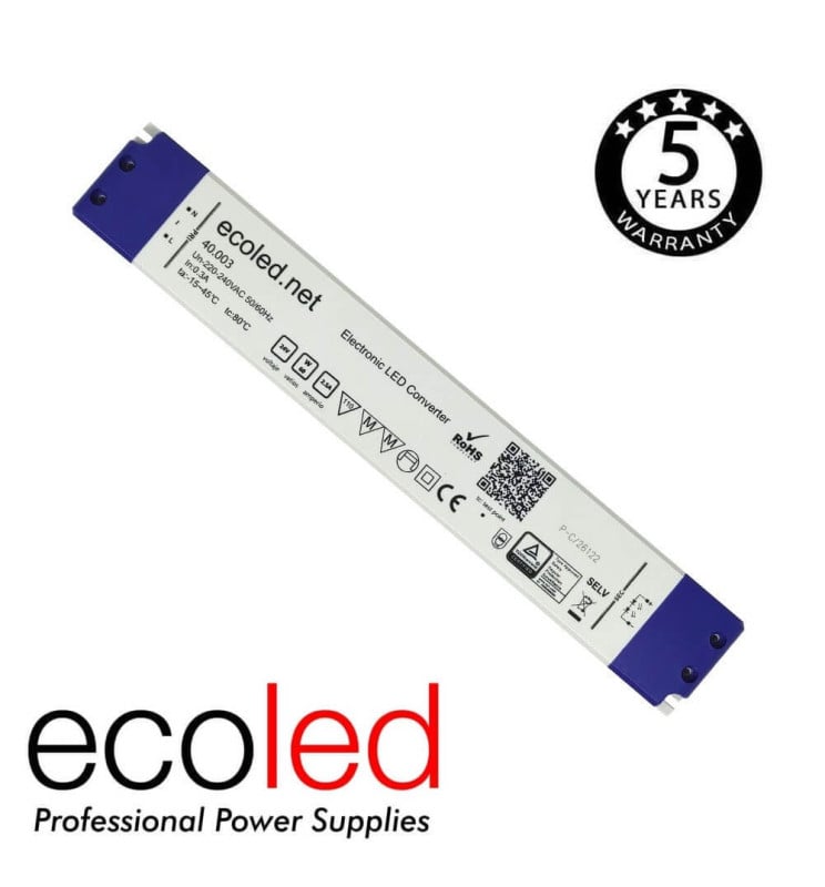 Alimentation Slim ECOLED 24V 60W IP20 TÜV - Image 1