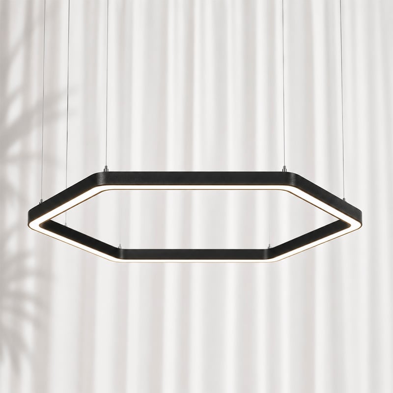 Suspension LED hexagonale POLARIS 3CCT 152cm - Image 1