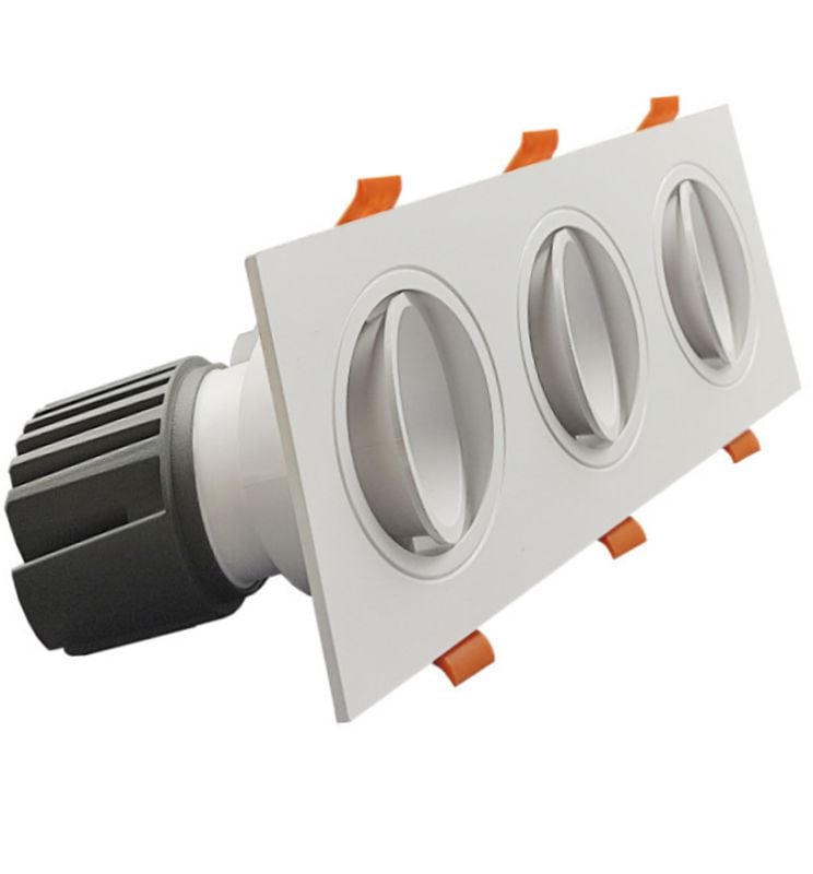 Downlight LED 45W Triple Orientable Blanc CRI92 UGR13 - Image 1