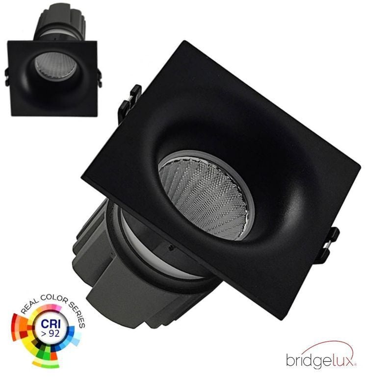 Encastré LED 15W Carré Noir CRI92 UGR13 - Image 1
