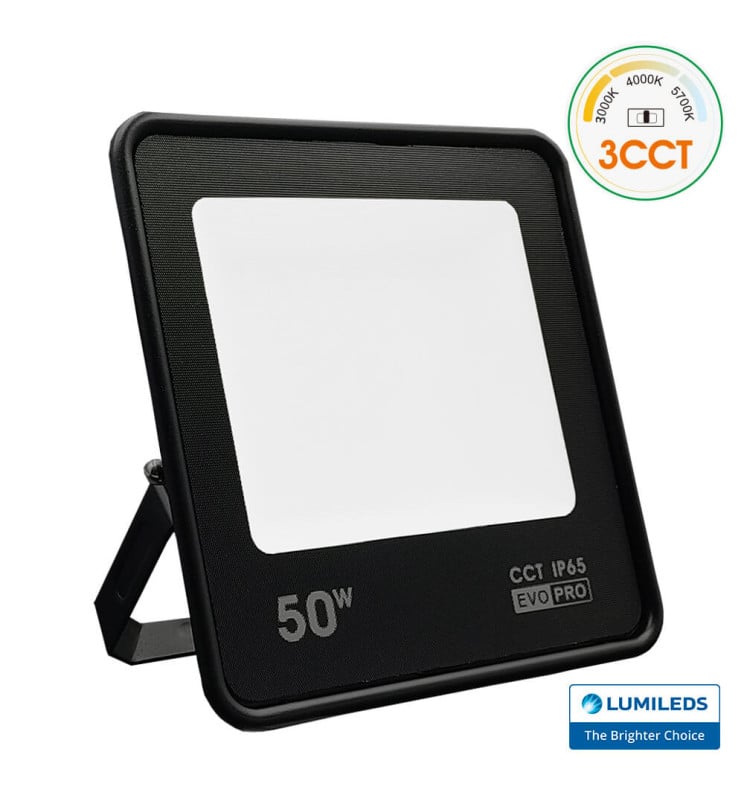 Projecteur LED Extérieur EVO PRO 50W – CCT Réglable – Puce Lumileds Haute Performance - Image 1