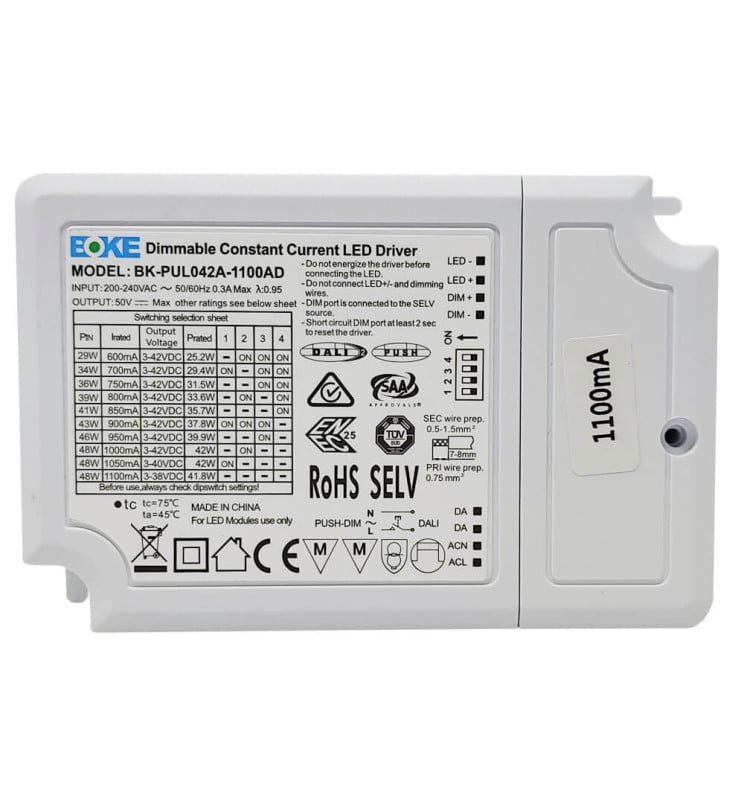 Driver BOKE DALI2/PUSH 25–42W 600–1100mA IP20 - Image 1