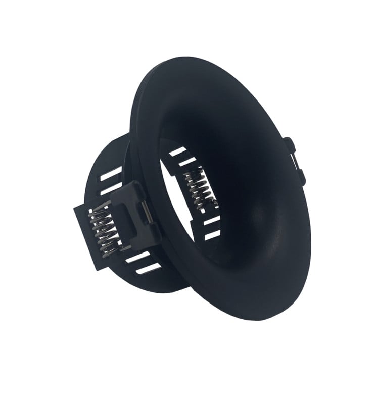 Anneau Fixe Rond GU10 MR16 Noir - Image 1