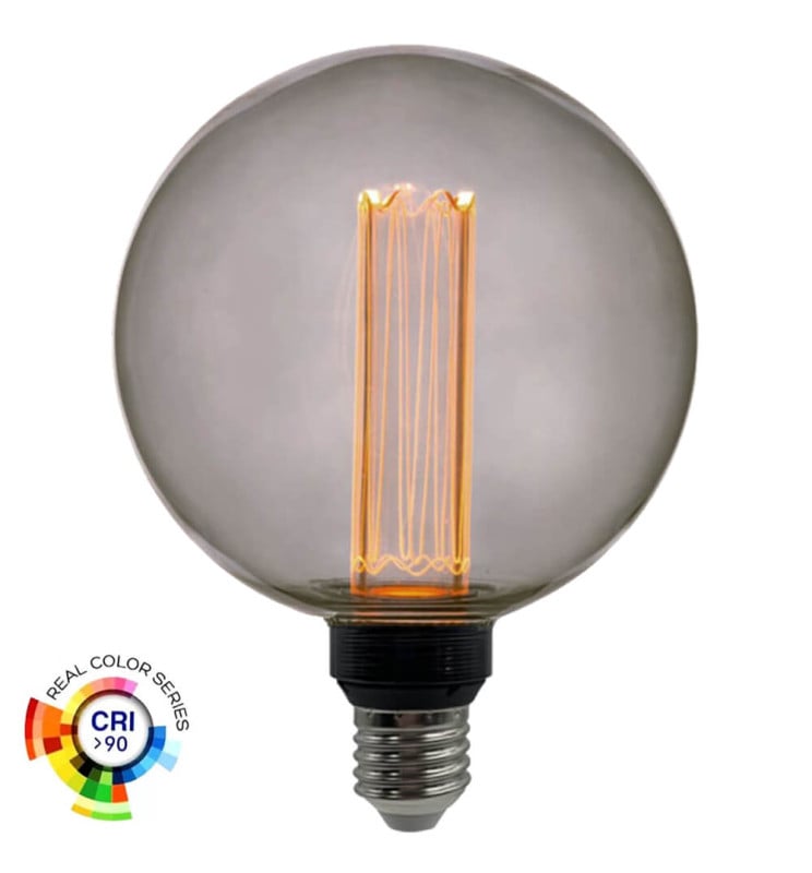Ampoule LED moderne en cristal fumé - 4W E27 G125 - Image 1