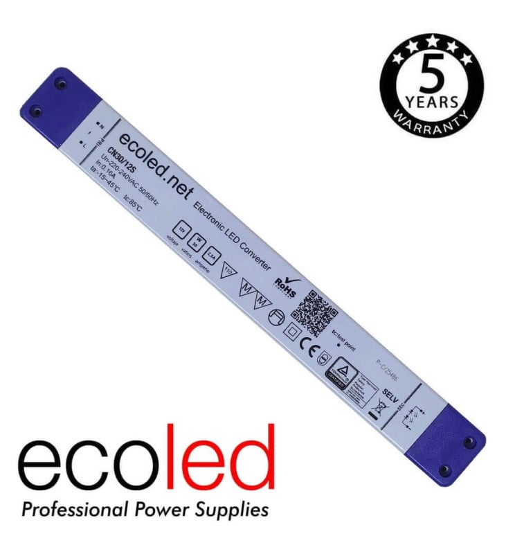 Alimentation PROFESSIONNELLE 12V 30W ECOLED IP20 TÜV - Image 1