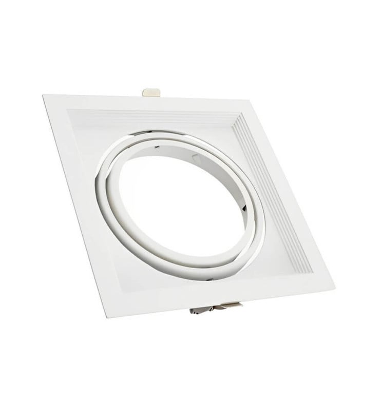 Cadre Encastrable Orientable AR111 Acier Blanc - Image 1