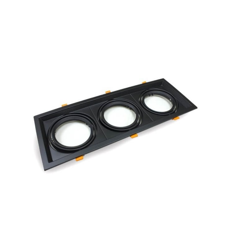 Cadre triple orientable noir pour AR111 - Image 1