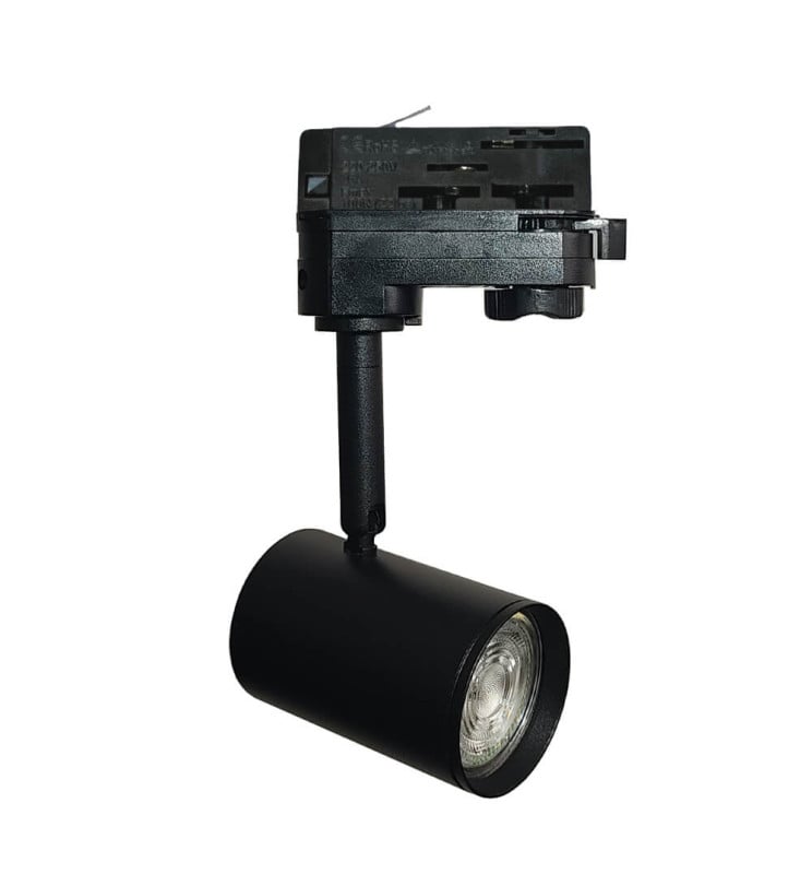 Spot Rail LED 8W Triphasé / NOIR - 24º - HAUT LUMEN 165Lm/W - Image 1