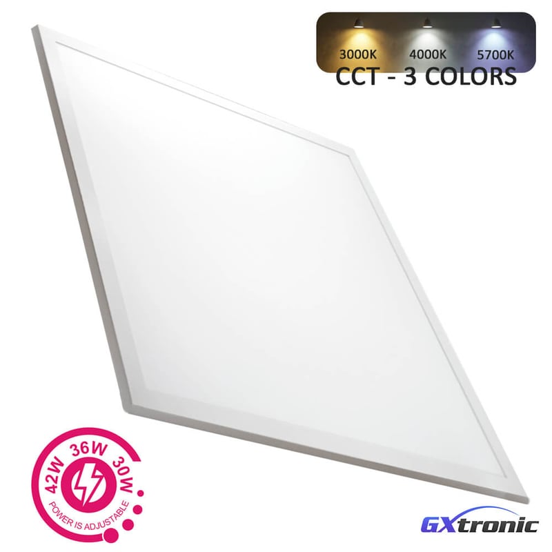 Pack 2 panneaux LED 60x60 42W GXtronic Ultra Slim 3CCT - Image 1
