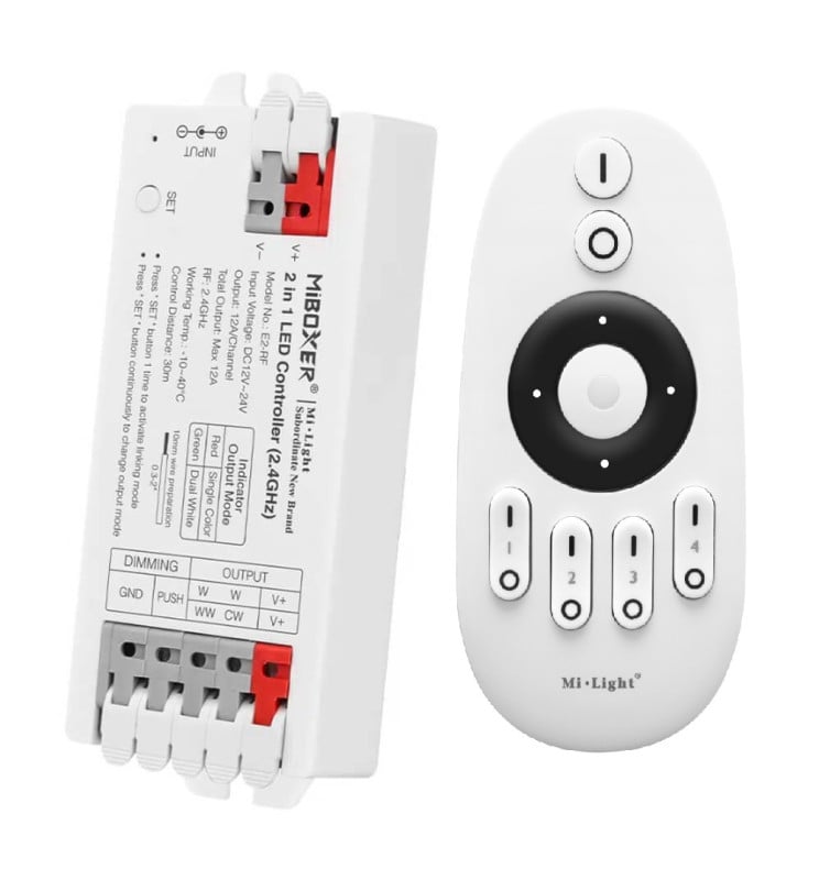 Pack contrôleur LED CCT 12-24V + télécommande / 2,4GHz - Image 1