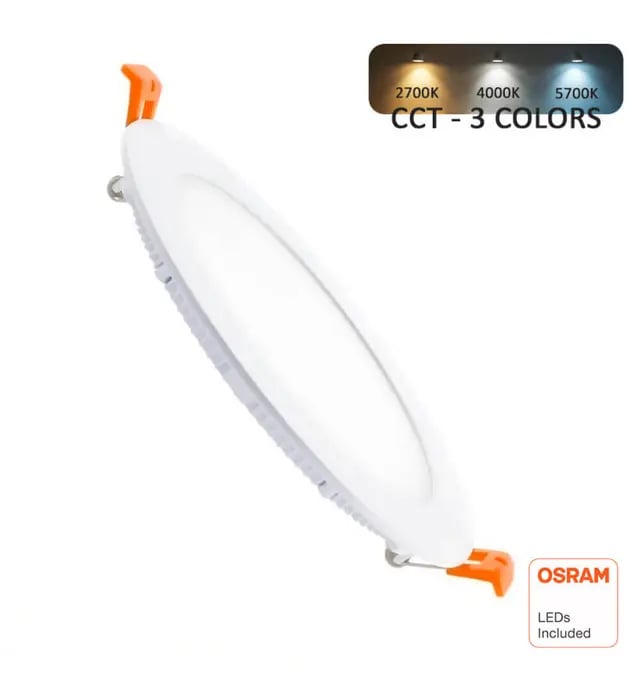 Downlight Slim LED circulaire – 10W – CCT – Puce OSRAM DURIS E 2835 - Image 1